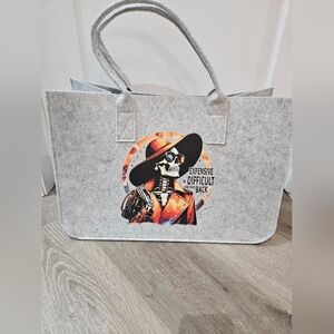 SOLD Felt Tote Large "......talks Back"